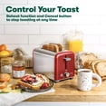 thumbnail image 5 of BELLA 2 Slice Toaster, Quick & Even Results Every Time, Wide Slots Fit Any Size Bread Like Bagels or Texas Toast, Drop-Down Crumb Tray for Easy Clean Up, Stainless Steel and Red, 5 of 5