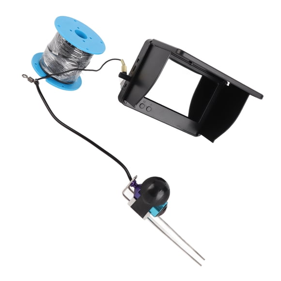 Cámara De Pesca Submarina, Cámara De Pesca Plug And Play Pantalla HD De 5 Pulgadas 12V Con Soporte Para Caña De Pescar Para Pesca En El Mar