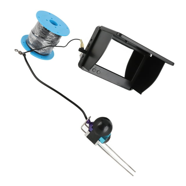 Cámara De Pesca Submarina, Cámara De Pesca Plug And Play Pantalla HD De 5 Pulgadas 12V Con Soporte Para Caña De Pescar Para Pesca En El Mar