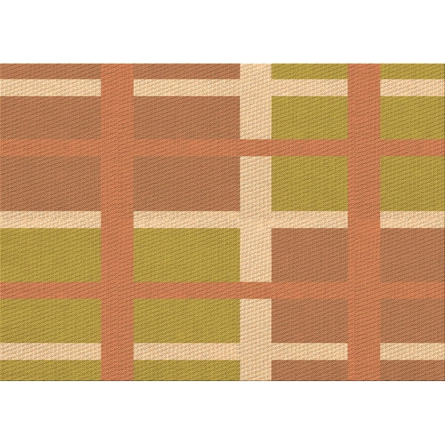 Ahgly Company Tapis d'Intérieur Lavables en Machine, Rectangle, Zone Orange, 5' x 8'