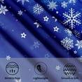 thumbnail image 3 of Winter Blue Snowflake Tablecloth Blue and White Round Tablecloth 60 Inch Snow Winter Table Cloth for Farmhouse Kitchen Decor Polyester Fabric Christmas Table Cover for Holiday Party Outdoor Camping, 3 of 6