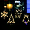 thumbnail image 4 of Riguas Christmas LED Hanging Light Snowflake Snowman Santa Claus Christmas Decoration Lights for Christmas Home Window Hanging Ornament, 4 of 7