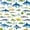 White Blue 03, variant on Manfei Artistic Fish Blackout Curtains, Sea Striped Window Curtains Pack of 2 (38x45 Each), Blue