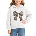 thumbnail image 2 of CYRBOKO Girls Graphic Hoodies, Casual Lightweight Soft Long Sleeve Hooded Sweatshirt White Size 2-3 T, 2 of 7