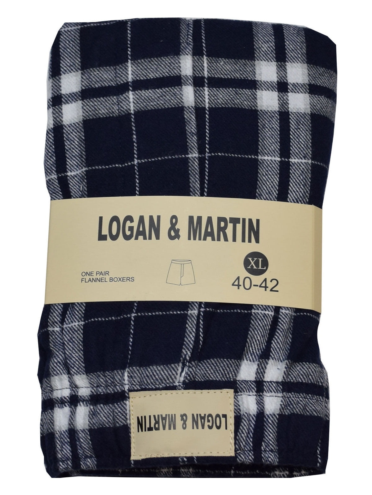 LOGAN & MARTIN MEN'S 100% Cotton FLANNEL BOXERS IN 10 COLORS/STYLES ...