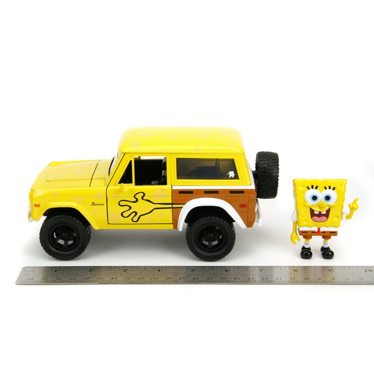 JADA 1973 フォード・ブロンコ & スポンジボブ・フィギア Jada Toys Hollywood Rides 1:24 Scale Die-Cast 1972 Ford
