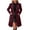 Wine, variant on Womens Long Wool Coats Fall Winter Trench Coat Peacoat Dress Jackets Wine L(L)