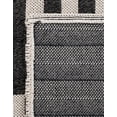 thumbnail image 7 of Unique Loom Decatur Collection Area Rug - Striped (5' x 7' 2" Rectangle Black/Ivory), 7 of 7