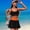 *Black, variant on Women's Contrast Trim Tennis Outfit, 2-Piece Athletic Set with Square Neck Crop Top & Pleated Skort, Sportswear for Tennis Black,Women's Plus L