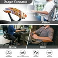 thumbnail image 4 of HELLHERO Daisy Print Office Chair Cover Set, Universal Stretch Desk Chair Cover with Armrest Protector, Computer Chairs Slipcover with Elastic Band, Orange, 4 of 6