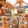 thumbnail image 5 of Juego de cortadores de galletas de Halloween: juego de cortadores de galletas de acero inoxidable con forma de calabaza, fantasma, murciélago y gato para decoraciones de fiesta de comida de Halloween, 5 of 5