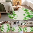 thumbnail image 5 of Round Rugs 3.3 Ft, St. Patrick's Day Non Slip Area Rugs for Kitchen Bedroom Entryway, Watercolor Lucky Clovers Green Rustic Washable Carpet Runner Rug Floor Mats for Bedroom Home Decor, 5 of 8