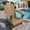 Brown, variant on Tappio Folding Adirondack Chair All Weather HDPE Outdoor Patio Chairs with 3- Position Adjustable Backrest, Detachable Multifunctional Holders and Cup Holders, Fire Pit Chairs, Black