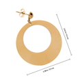 thumbnail image 2 of unbranded Pendientes De Disco Dorados Con Geométrico Vintage En Inoxidable, 2 of 8