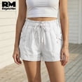 thumbnail image 3 of Short Casual de Mujer Con Cordón Ajustable y Bolsillos blanco Grande, 3 of 5