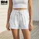 thumbnail image 3 of Short Casual de Mujer Con Cordón Ajustable y Bolsillos blanco Extra Grande, 3 of 5