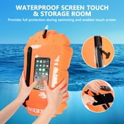 Adoreal Swim Buoy -Waterproof Visible Storage Space, Swim Safety Float w/Adjustable Waist Belt for Open Water Swimmers -Be Bright, Be Safer