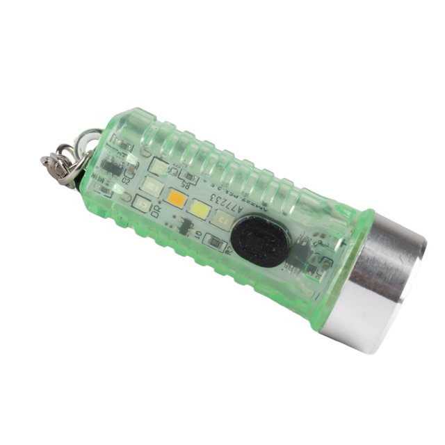 Function Portable Flashlight ABS Aluminum Alloy Adjustable Light Mode Keychain Flashlight for Hiking Outdoor Camping