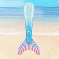 thumbnail image 2 of MEZZALL Children 2025 Spring/Summer Fish Tail Swimsuit Vacation Hawaii Beachwear, Light Blue, 6-7 Years, 2 of 4