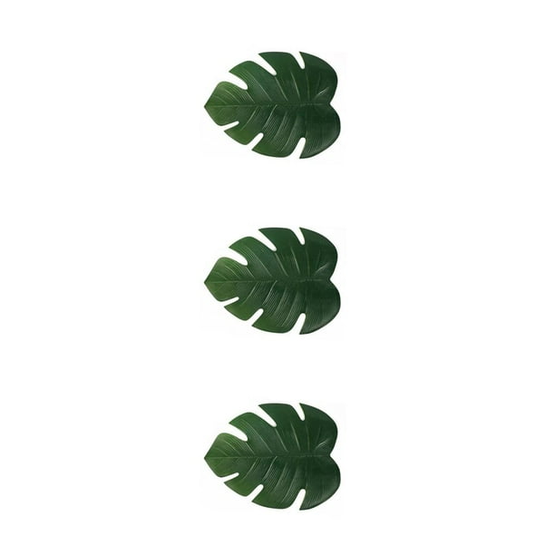Monstrate Hoja de mantel Elenxs con forma de hoja verde, alfombrilla aislante de EVA, alfombrilla de palma Tropical de simulación, alfombrilla de cocina Type1 NO1 Monstrate CBP072141