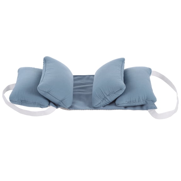 Ergonomic Anti Wrinkle Back Sleeping Pillow - Adjustable Side Supports Face Up Beauty Sleep Positioner for Neck Alignment Posture Correction, Cervical Pillow for Anti Aging (Blue)