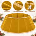 thumbnail image 4 of LOMYOLO Velvet Christmas Tree Collar 30 Inch Foldable Christmas Tree Skirt Stand Cover, Plush Xmas Tree Base Cover with Gold Trim, Christmas Tree Collar for Indoor Holiday Decorations - GOLD, 4 of 8