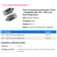 thumbnail image 2 of Front Air Suspension Spring Set 2 Piece - Compatible with 1995 - 2002 Land Rover Range Rover 1996 1997 1998 1999 2000 2001, 2 of 2