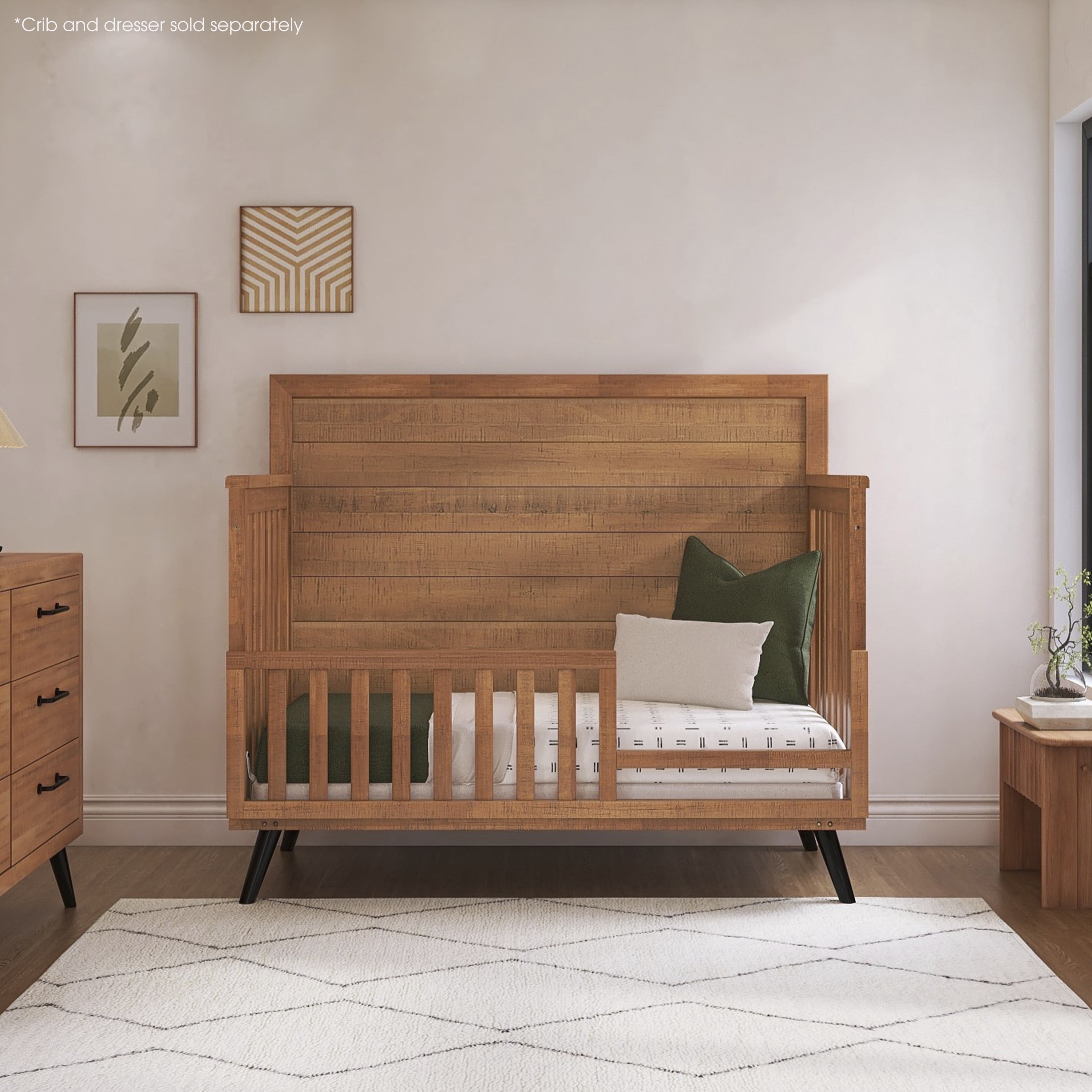 Evolur Convertible Crib Toddler Guard Rail, Sugar Cane