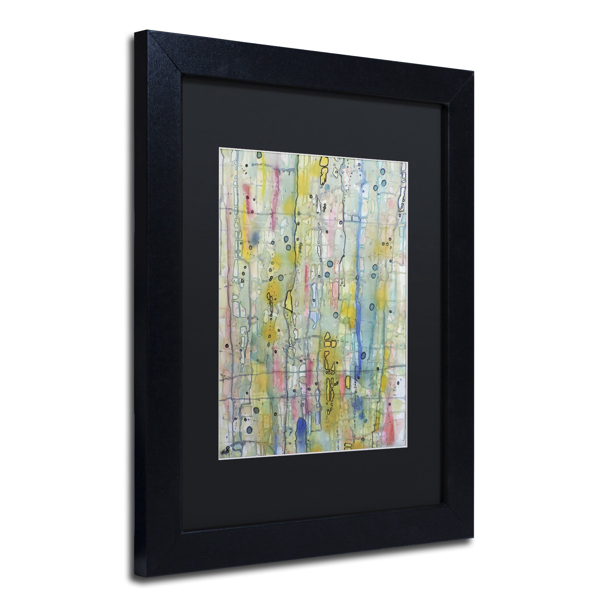 Trademark Fine Art "Air du Temps 1" Canvas Art by Sylvie Demers, Black Matte, Black Frame