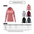 thumbnail image 7 of FashionMille Women's Solid Casual Long sleeve Hoodie with Kangaroo Pocket, 7 of 7