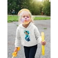 thumbnail image 2 of Cute Mermaid With Headphones Hoodie Toddler -Image by Shutterstock,  5 Toddler, 2 of 4