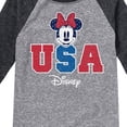 thumbnail image 3 of Disney - Americana - Minnie USA - Toddler And Youth Raglan Graphic T-Shirt, 3 of 5