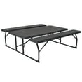 thumbnail image 4 of Flash Furniture Insta-Fold Charcoal Wood Grain Folding Picnic Table and Benches - 4.5 Foot Folding Table, 4 of 8
