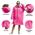 thumbnail image 4 of Fleece Lining Swim Parka for Adult Kids, Waterproof Windproof Versatile Swim Jacket Coat for Men Women, Changing Poncho Robes for Adult, Kids and Youth for Swimming, Surfing, 4 of 8