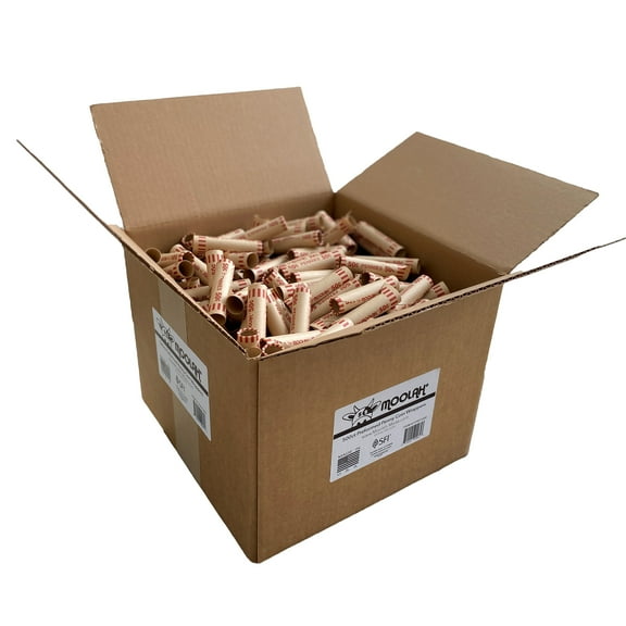 MOOLAH Preformed Penny Coin Wrappers, 500 Count