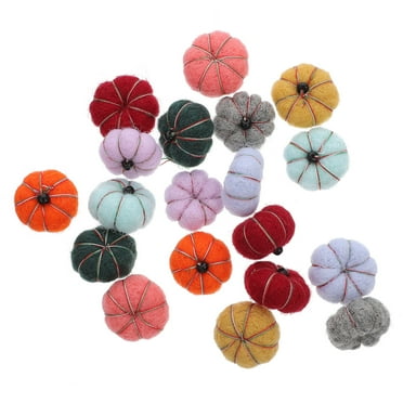 20Pcs Halloween Wool Felt Pumpkin Craft Party Pumpkin Decoration Assorted Color