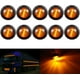 thumbnail image 1 of Luces LED de posición laterales delanteras y traseras redondas de 3/4", impermeables, 12 V, para coche y camión (10 unidades, ámbar), 1 of 5