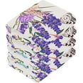 thumbnail image 4 of Coolnut Purple Lavender Cotton Hand Towels, Quick-Drying and Absorbent Washcloths, for The Bathroom Kitchen Multi-Purpose Wash Cloths in The Hotel Gym, 2 Pack 12 X 12 Inches Washcloth Gift, 4 of 7