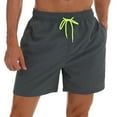 thumbnail image 1 of Pantalones cortos de playa de verano Minnieouse para hombre secado rápido gimnasio Fitness entrenamiento Gris L, 1 of 1