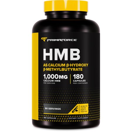 PrimaForce HMB 1000mg, 180 Capsules (500mg per Capsule) - Gluten Free and Non-GMO Supplement