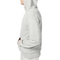 thumbnail image 3 of Hanes Ultimate Cotton Men's Fleece Pullover Hoodie, Warm Comfortable Hooded Sweatshirt, Ash, M, 3 of 6