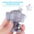thumbnail image 2 of KAKOWELY Figura de resina para pastel, adorable elefante de dibujos animados sosteniendo una estrella, estatua decorativa para pastel., 2 of 5