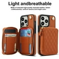 thumbnail image 6 of Compatible with iPhone 15 Pro 6.1 inch Wallet Phone Case Tempered Glass Screen Protector Wrist Crossbody Strap Stand Credit Card Holder RFID Slot Cell Cover for i Phone15 i15 15Pro Women Girls Brown, 6 of 9