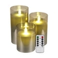 thumbnail image 1 of Mistaha 3Pack Flameless Flickering Candles Flickering LED Pillar Candles Battery Operated Glass Candles with Remote, 1 of 8