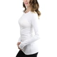 thumbnail image 3 of ToBeInStyle Women's Long Sleeve Round Crew Neck T-Shirt, 3 of 3