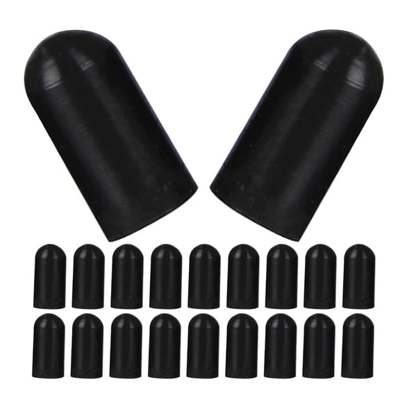 BEADCEST 30Pcs Black Silicone Drumstick Tips Noise Reduction Drum Practice Accessories