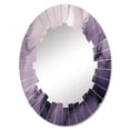 thumbnail image 2 of Designart "Mauve and Silvery Ink Waves XI" Fractals Round Wall Mirror - Modern Oval Printed Decorative Oversized Mirror - Multiple Color Options, 2 of 4