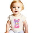 thumbnail image 2 of Colorful Painted Easter Bunny & Bow Shirt for Girls Spring Coquette Tee for Kids Natural Shirt Youth Small, 2 of 5