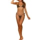 thumbnail image 2 of Conjuntos de bikini de tirantes para mujer, 2 piezas, con cordón, parte inferior tipo tanga triangular, trajes de baño básicos, traje de baño X-Small color café, 2 of 5