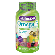 (3 pack) (3 pack) Vitafusion Omega-3 Gummy Vitamins, Berry Lemonade, 120 ct